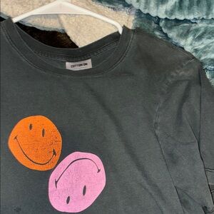 Cotton On Smiley Face Graphic Tee - Gray